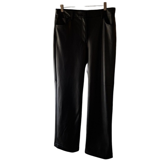 Black Faux Leather Pants - Picture 1 of 7